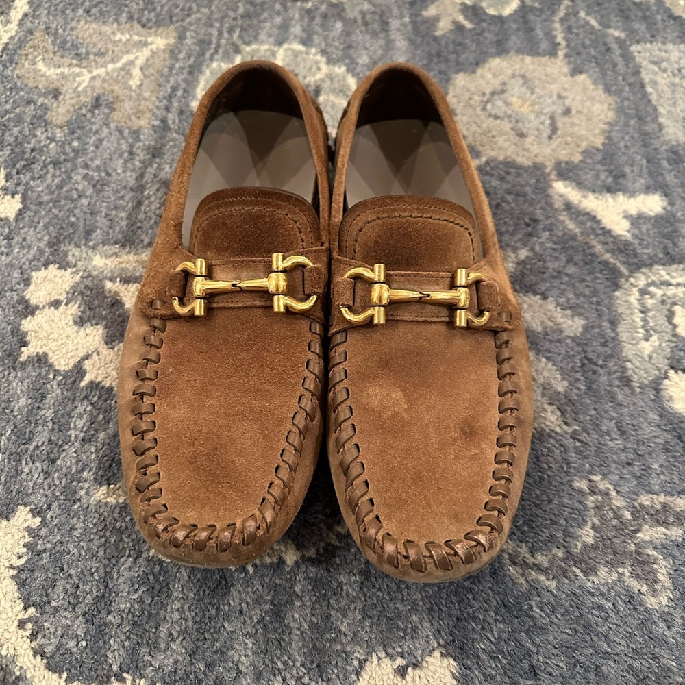 Men’s Size 8 Salvatore Ferragamo Suede Driving Loafer